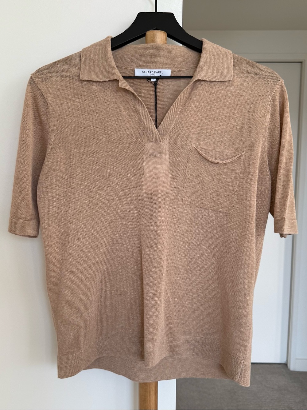 Gerard Darel Brand New Jasmine Polo – Camel. Retail price: $235. Brand size: 1